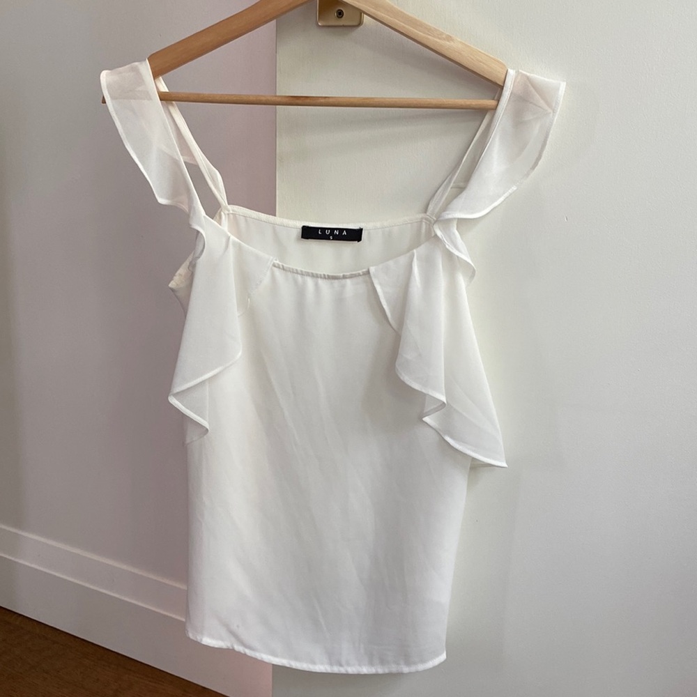 Flowy white top